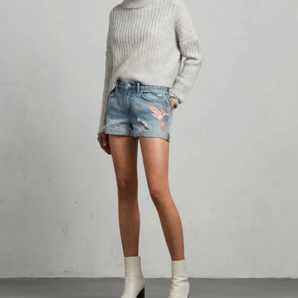 All Saints Pants - AllSaints Birds Pam Shorts, size 30.